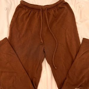 Brown sweatpants